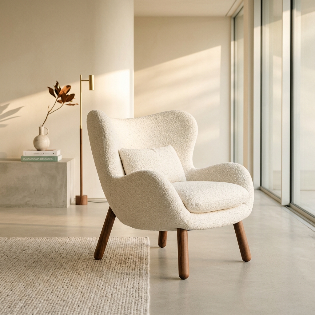 Aura Bouclé Accent Armchair